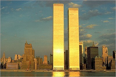 Hudson River View Of Twin Towers